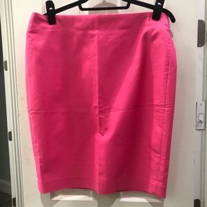 Mid-thigh bright pink pencil skirt